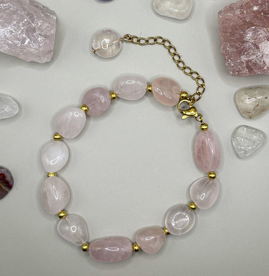 „Bransoletka z kwarcu różowego z regulacją – Kolekcja Basic”
„Naturalny kwarc różowy – delikatna bransoletka miłości”